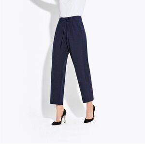 AYR Afternoon Nap Navy Women's Cropped Trousers - Size 6